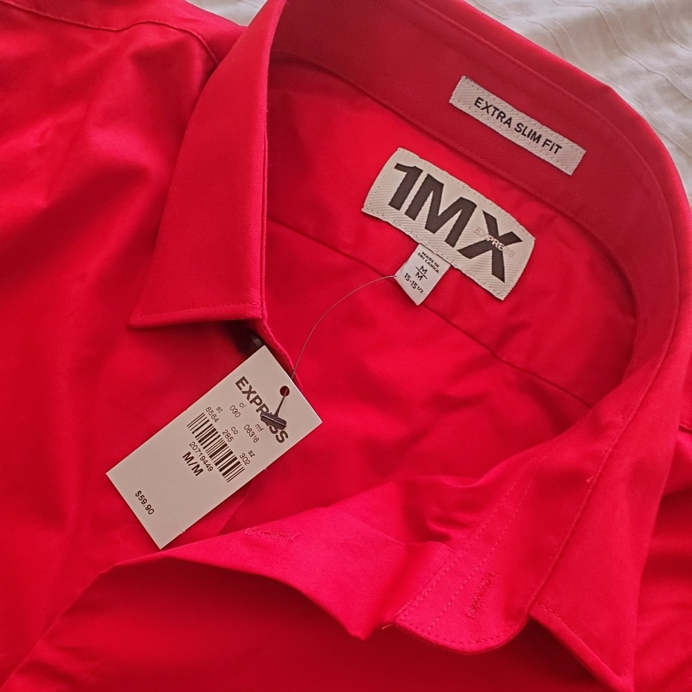 Express Red Extra Slim Fit Shirt